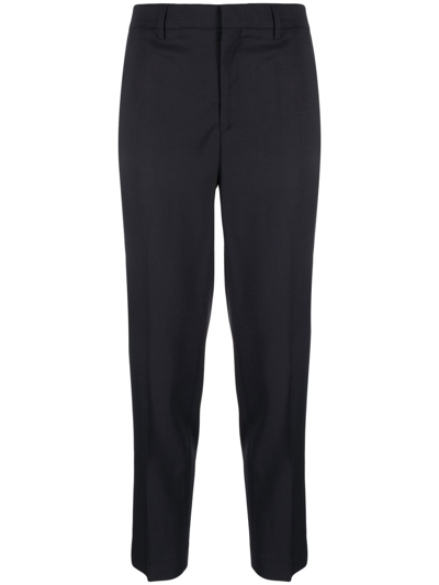 Filippa K Emma Cropped Tailored Trousers In Blue