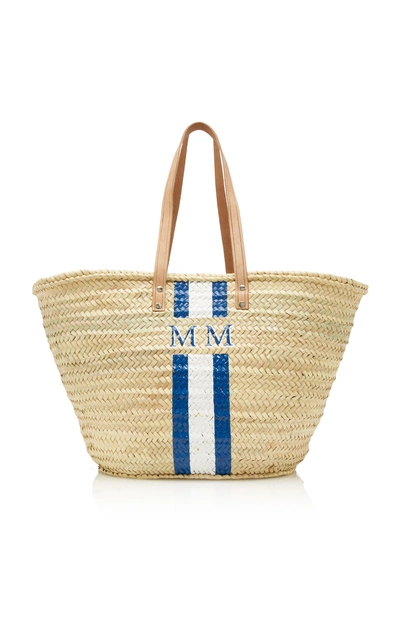 Rae Feather M'o Exclusive Long Handle Basket In Navy