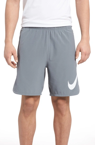 Nike Flex Training Shorts In Cool Grey/ White