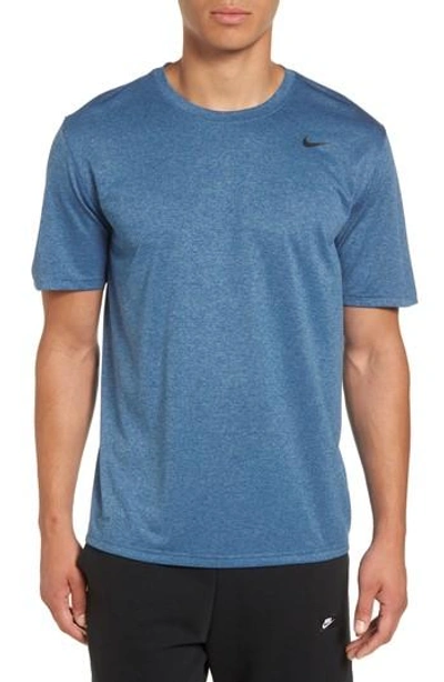 Nike 'legend 2.0' Dri-fit Training T-shirt In Blue Jay/ Cerulean/ Heather