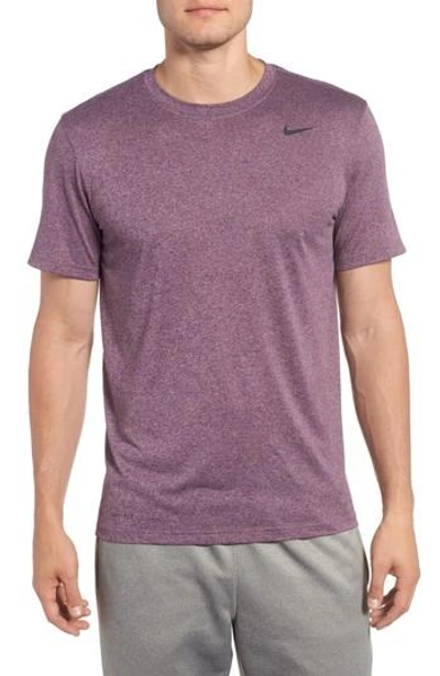 Nike 'legend 2.0' Dri-fit Training T-shirt In Night Purple/ Taupe Grey