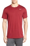 Nike 'legend 2.0' Dri-fit Training T-shirt In Team Red/ Black/ Matte Silver