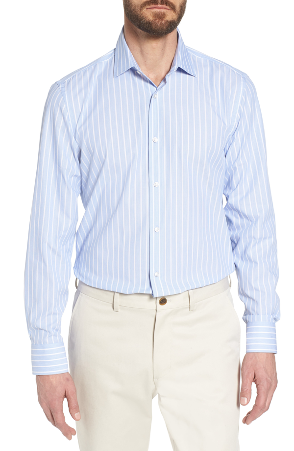 Hugo Boss Jenno Slim Fit Stripe Dress Shirt In Blue | ModeSens