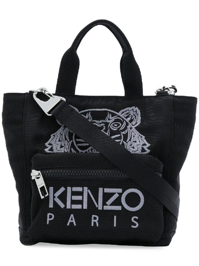 Kenzo Large Kanvas Embroidered Tiger Tote - Black