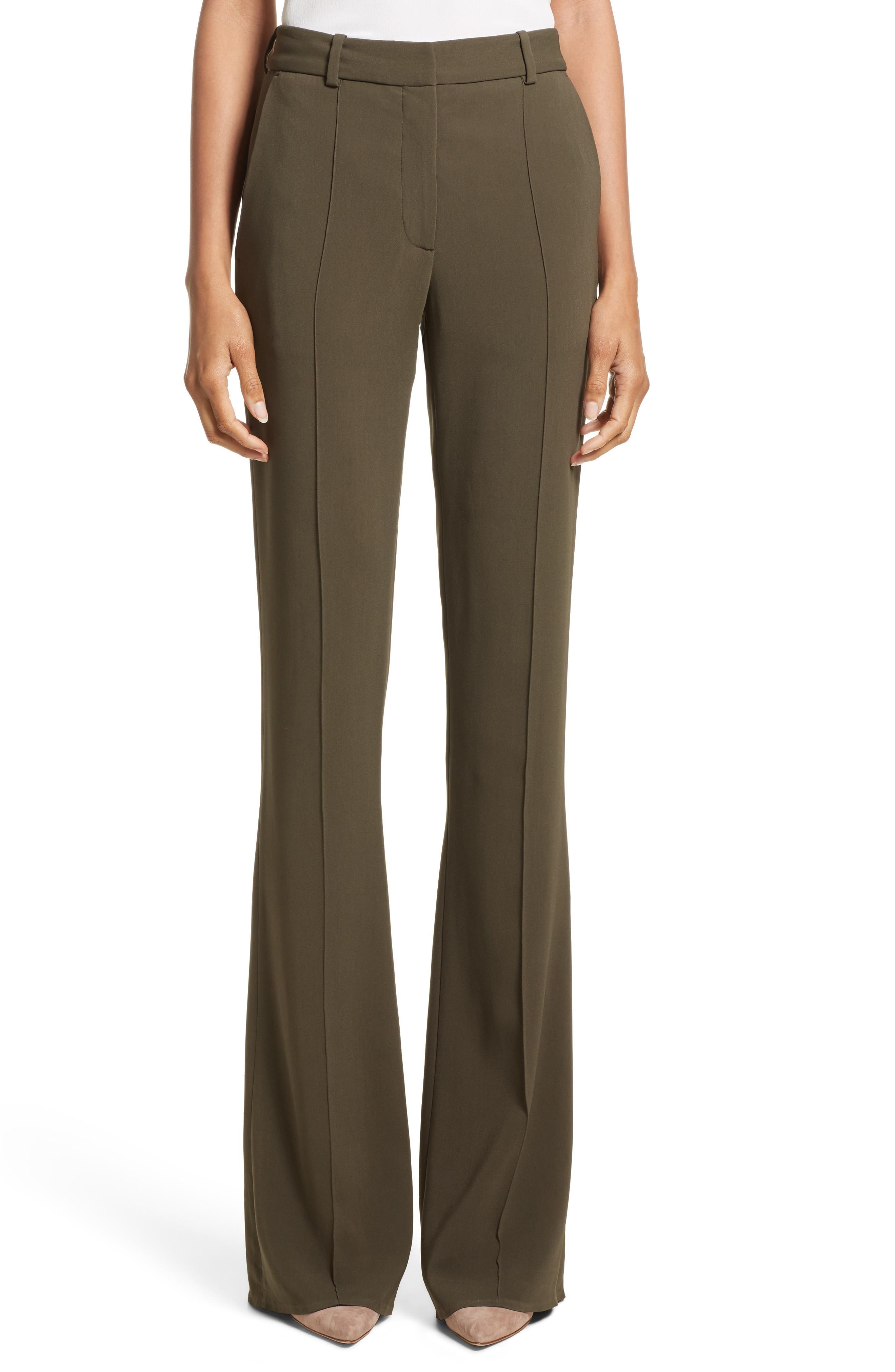 khaki flare jeans