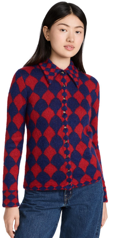 Tory Burch Jacquard Sweater In Red