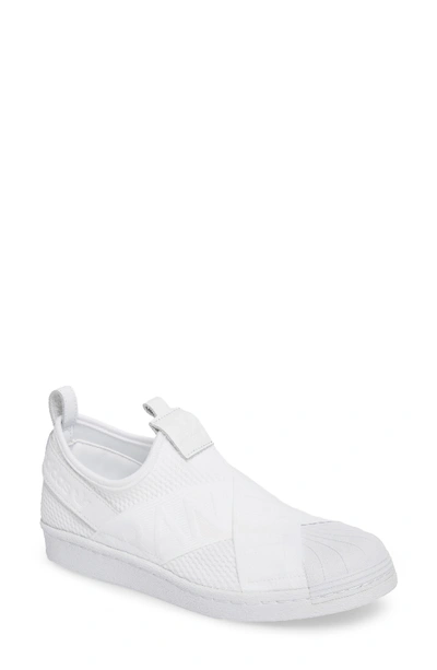 Adidas Originals Women's Superstar Slip-on Sneakers In White/ White/ Core Black