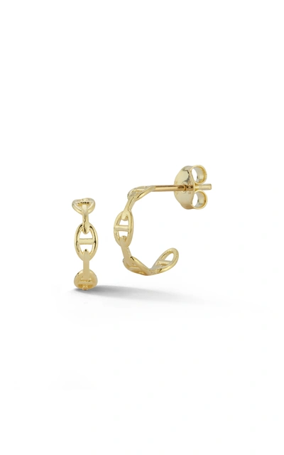 Ember Fine Jewelry 14k Italian Gold Chain Hoop Earrings In White