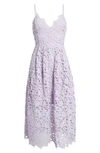 Astr Lace Midi Dress In Lilac