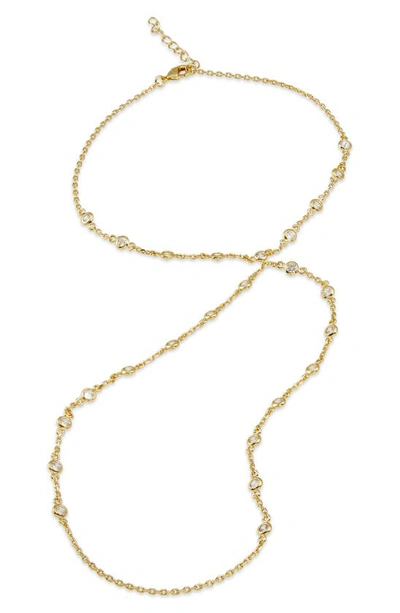 Savvy Cie Jewels Double Loop Toe-to-anklet Station Chain In White