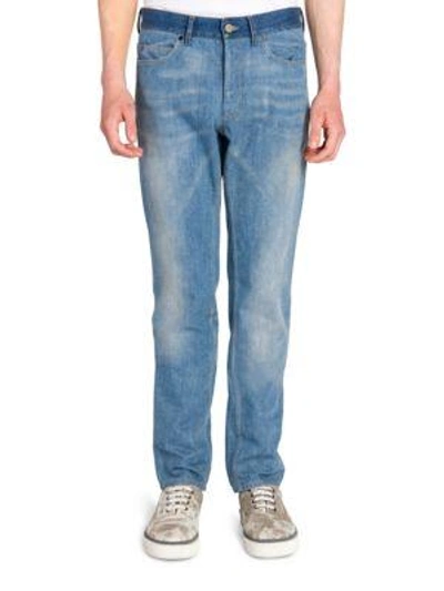Lanvin Skinny Five-pocket Jeans In Sky Blue