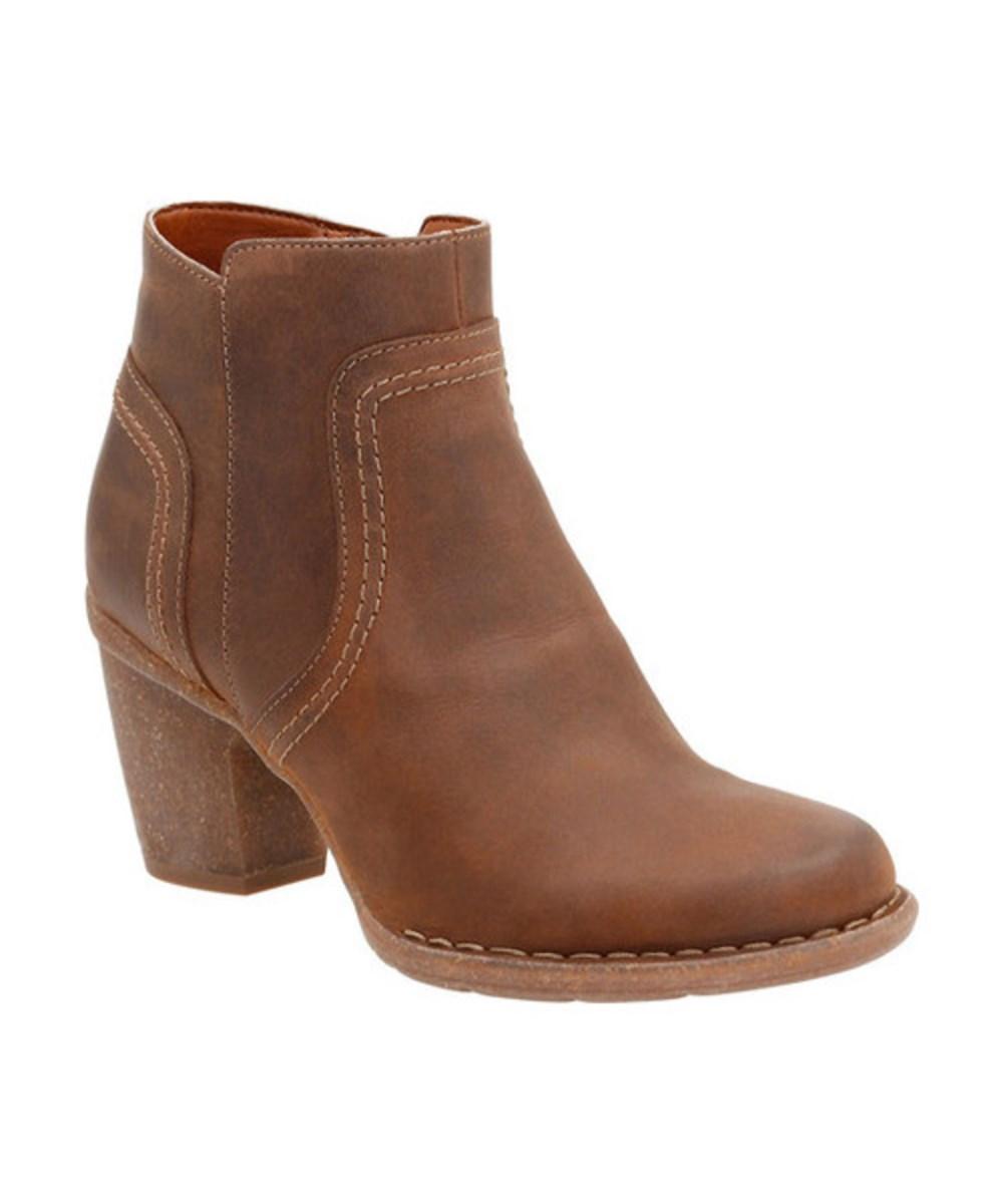 Clarks Women's Carleta Paris Ankle Bootie In Brown Oiled Cow Nubuck ...