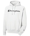 Champion Men's Reverse Weave Logo Pullover Hoodie In White