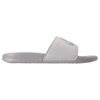 Nike Women's Benassi Jdi Swoosh Slide Sandals In Light Bone/sail/crimson Tint