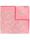 Valentino Floral Print Scarf In Pink