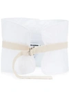 Jil Sander Wide Cotton Belt In White