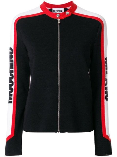 Moschino Biker Cardigan - Black