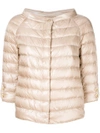 Herno Cropped Quilted Jacket - Neutrals