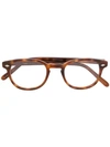 Lesca Tortoiseshell-effect Round Glasses