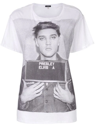 R13 Oversized Elvis Mugshot T-shirt In White