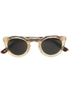 Lesca Round Tinted Sunglasses In Brown