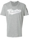 Valentino Appliquéd T-shirt In Grey