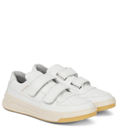 Acne Studios Steffey Leather Sneakers In White | ModeSens