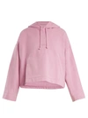Acne Studios Cropped Cotton Hooded Sweatshirt In Candy Pink