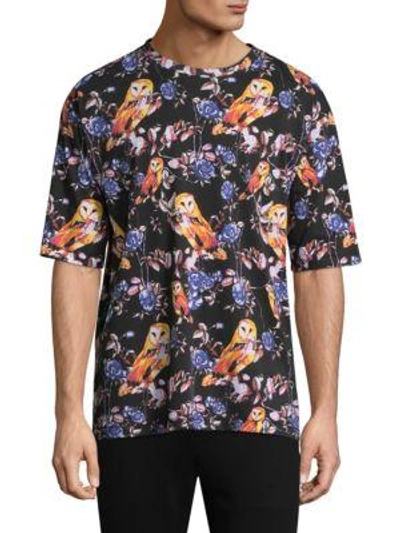 3.1 Phillip Lim / フィリップ リム Cotton Floral-print Tee In Owl Print