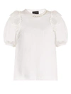 Simone Rocha Embellished Puff Sleeve T-shirt In White