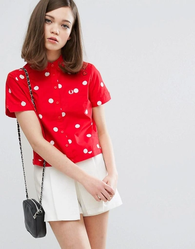 Fred Perry Amy Winehouse Foundation Polka Dot Bowling Shirt