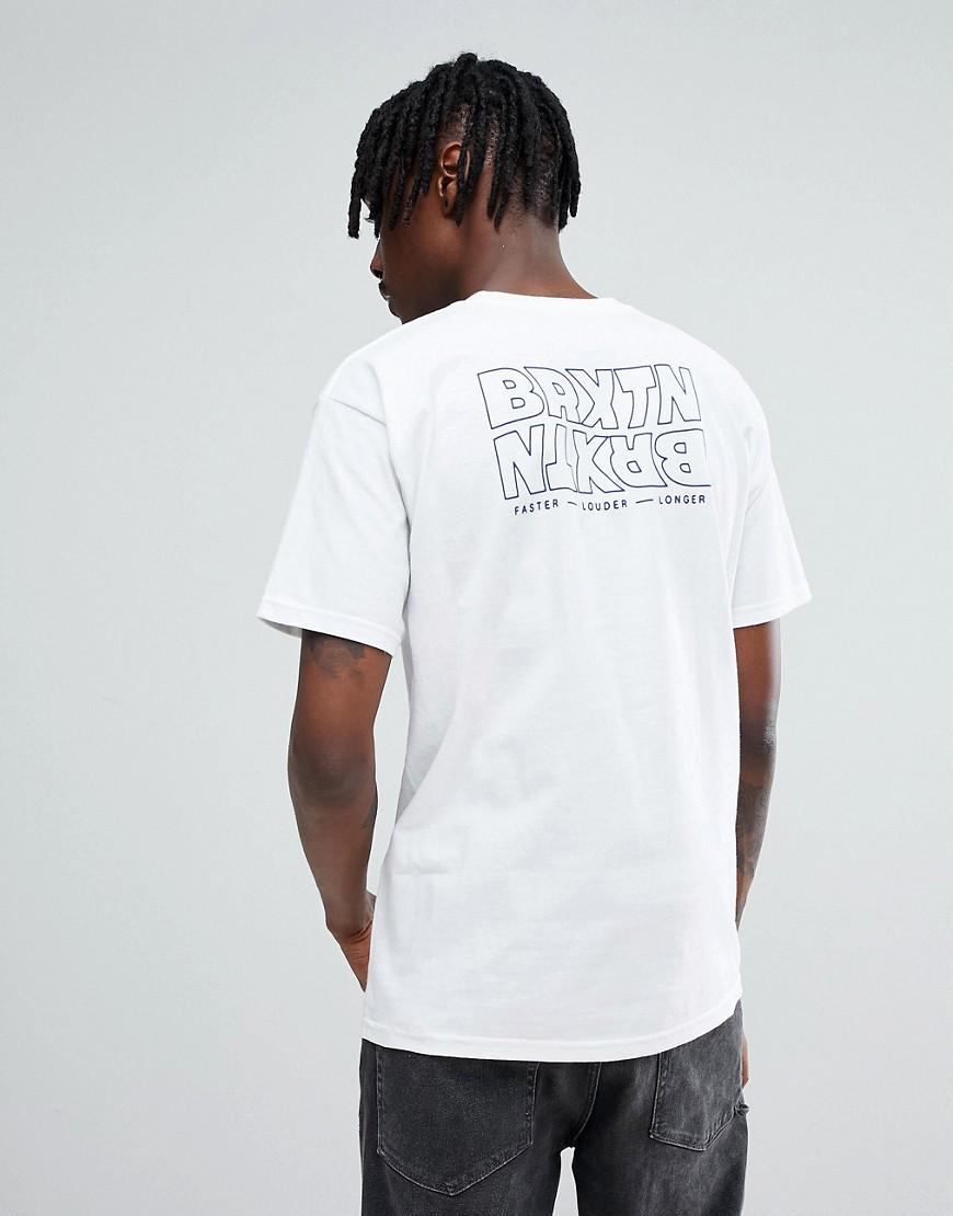 Brixton Vitus T-shirt With Back Print - White | ModeSens