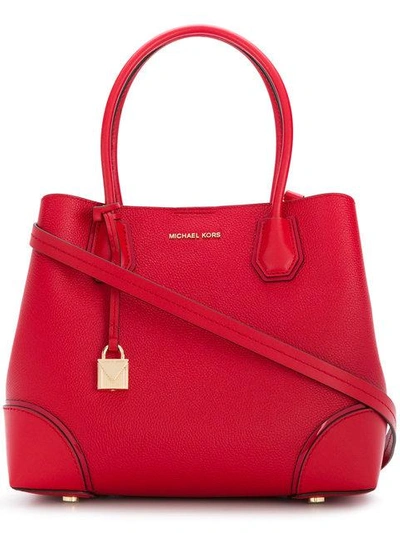 Michael Michael Kors Mercer Gallery Medium Tote In Red