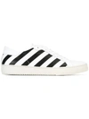 Off-white White & Black Diagonal Spray Sneakers