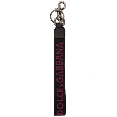Dolce & Gabbana Dolce And Gabbana Black Rubber Logo Keychain