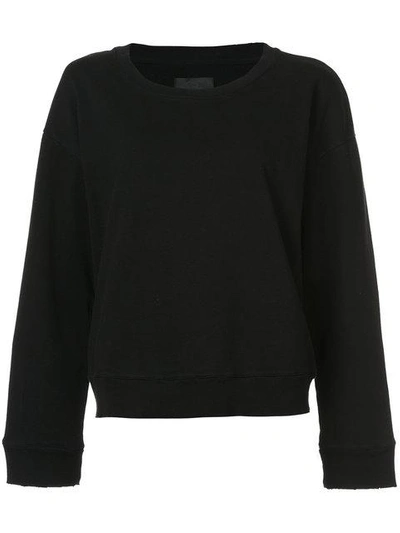 Rta Distressed Detail Sweatshirt - Black