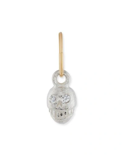 Lee Brevard Medium Pirate Single Earring With Crystals In Silver