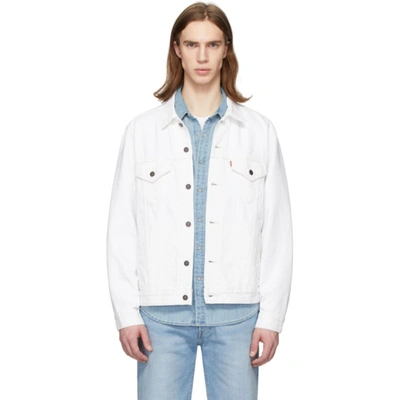 Levi's Levis White Denim Vintage Fit Trucker Jacket | ModeSens