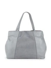 Halston Heritage Leather & Suede Tote In Slate Grey