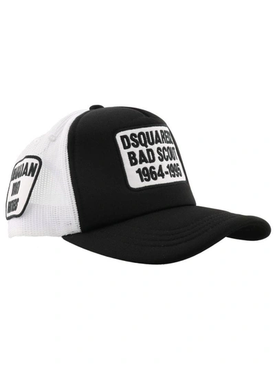 Dsquared2 Cappello Berretto Regolabile Baseball Bad Scout In Black