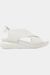 Camper Balloon Slingback Wedge Sandal In White Natural