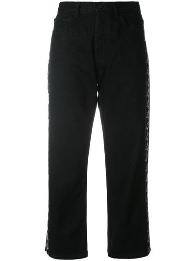 Marcelo Burlon County Of Milan Kappa Boyfit Jeans In Black