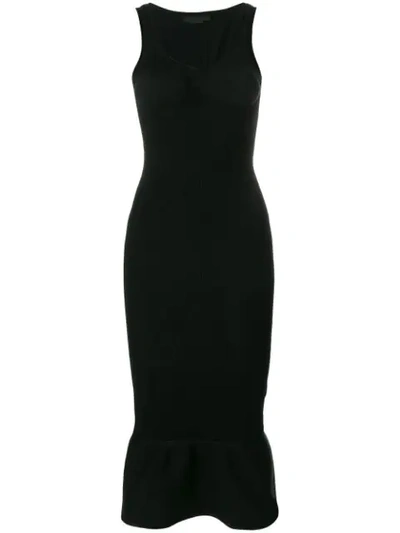 Alexander Wang Peplum Hem Bodycon Dress Black