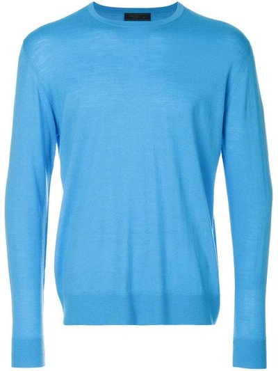 Prada Classic Crew Neck Sweater - Blue