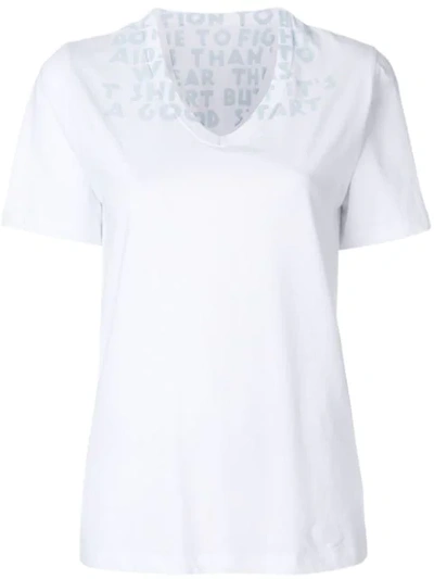 Maison Margiela V-neck T-shirt In White