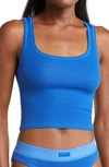 Skims Cotton Rib Tank In Cobalt