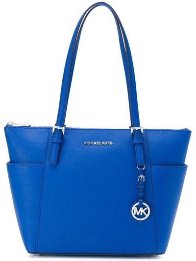 Michael Michael Kors Jet Set Large Tote In Blue