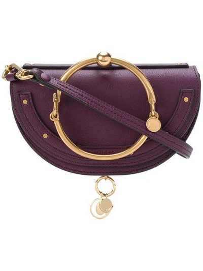 Chloé Nile Minaudière Bracelet Bag In Pink & Purple