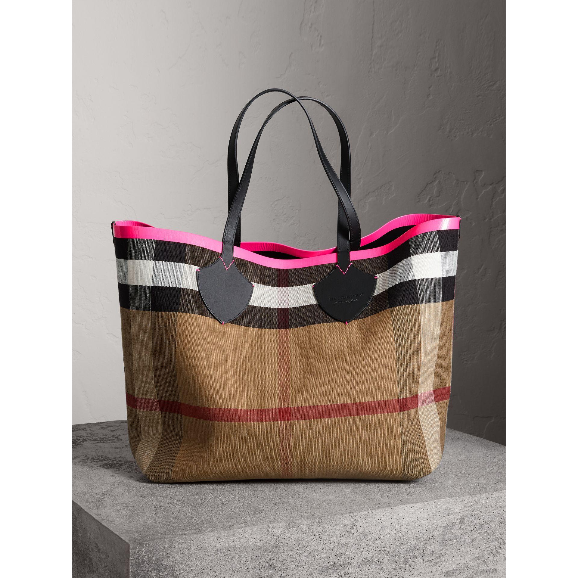 burberry neon tote