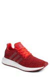 Adidas Originals Swift Run Running Shoe In Red/ Burgundy/ White